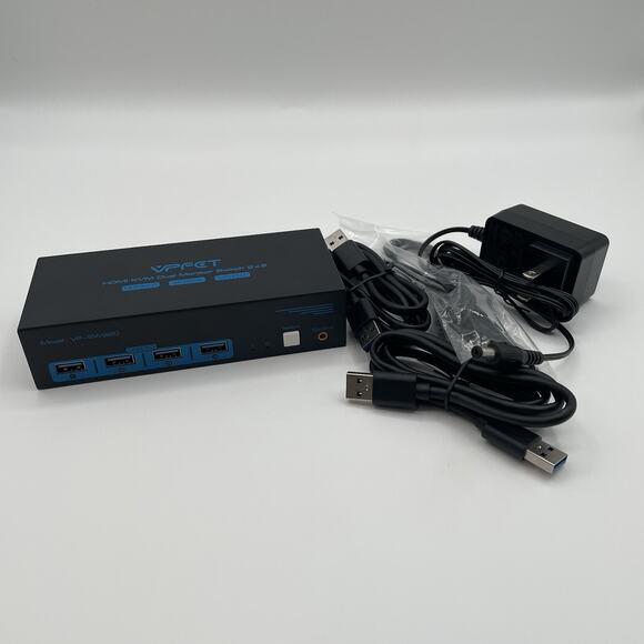 VPFET VP-SW220 HDMI KVM Dual Monitor Switch 2 x 2 Switcher PC Extended Display - Picture 1 of 8